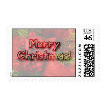 Christmas Carnations; Merry Christmas Postage Stamp