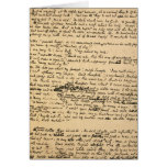 Christmas Carol Original Manuscript Greeting Cards