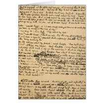 Christmas Carol Original Manuscript cards