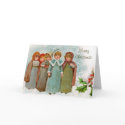 Christmas Carolers wish you a Happy New Year cards