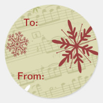 Christmas Carols Gift Tag stickers