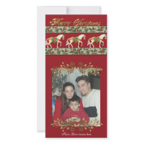 Christmas Carousel horses Photo card