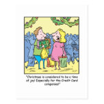 Christmas Cartoon Gift on Credit Post Cards
