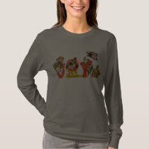 Christmas Cartoon Kitten Cats JOY Apparel Shirt by zooogle Christmas Cartoon Kitten Cats JOY Apparel Shirt