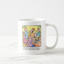 Christmas Cartoon Pudding Coffee Mug