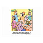 Christmas Cartoon Pudding Postcards