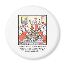 Christmas Cartoon Santa Apprenticeship Fridge Magnets