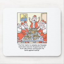Christmas Cartoon Santa Apprenticeship Mouse Pad