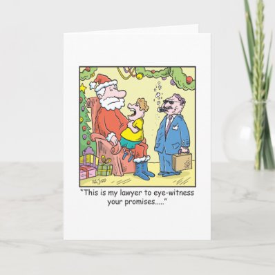 Christmas Cartoon Santa&#39;s Promises Greeting Cards