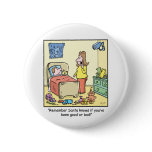 Christmas Cartoon Santats Watching Pinback Buttons