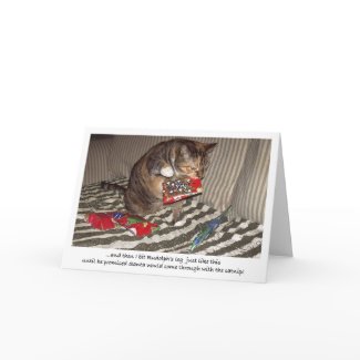 Christmas Cat Attack card