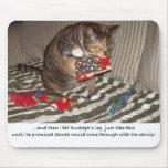 Christmas Cat Attack mousepad