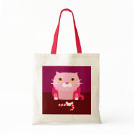 Christmas Cat & Candy Cane bag