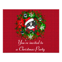 Christmas Cat Custom Invites