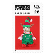 Christmas Cat Elf stamps