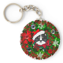 Christmas Cat Keychain