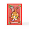 Christmas Cat Lover's Greeting Card by jamiecreates1 Christmas Cat Lover's Greeting Card