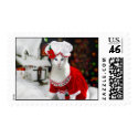 Christmas Cat - Mrs Claws Cat Postage Stamp