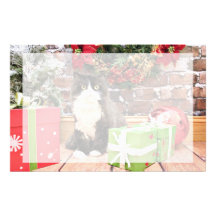 Christmas - Cat - Persian - George Personalized Stationery