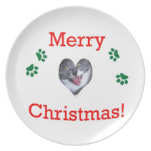 Christmas Cat Plate