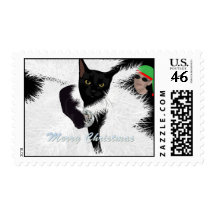 Christmas Cat Postage