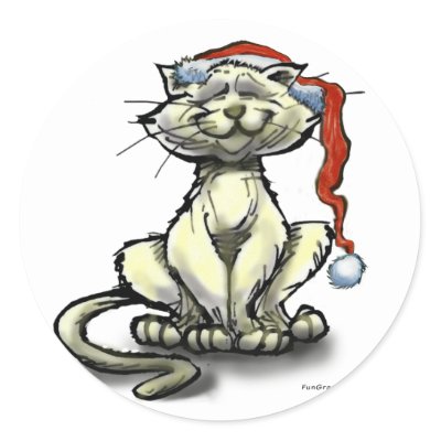 Christmas Cat stickers