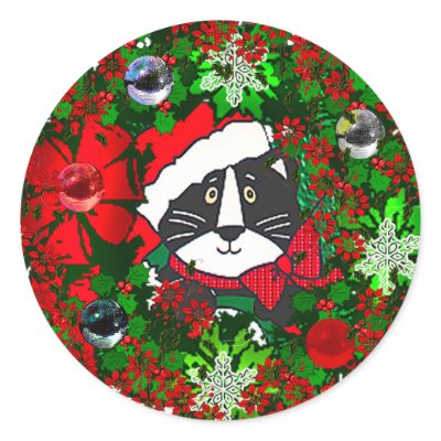 Christmas Cat Sticker