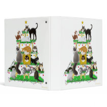 Christmas Cat Tree Avery Binder