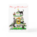 Christmas Cat Tree Greeting Card by twopurringcats Christmas Cat Tree Greeting Card
