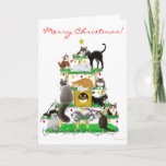 Christmas Cat Tree Greeting Card