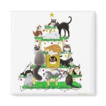 Christmas Cat Tree Magnet