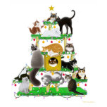 Christmas Cat Tree Petite T-Shirt Christmas Cat Tree Petite T-Shirt