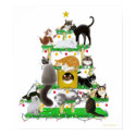 Christmas Cat Tree Print
