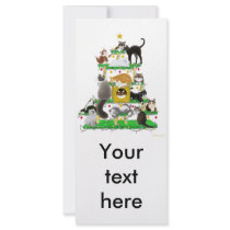 Christmas Cat Tree Rack Card rack cards