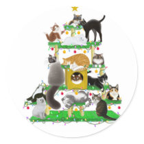 Christmas Cat Tree Sticker