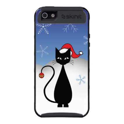 Christmas Cat with Snowflakes iPhone 5 Cover