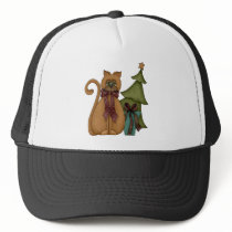 Christmas Cat with Tree hats