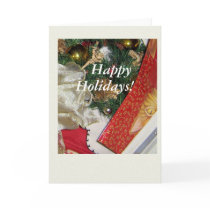 Christmas Cat Wrap Greeting Card