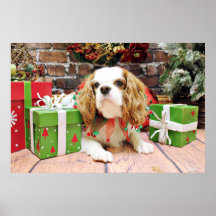 Christmas - Cavalier King Charles Spaniel  Mei Mei Print