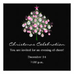 Christmas Celebration Pink-Themed Invitation