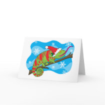 Christmas Chameleon Greeting Cards