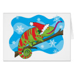 Christmas Chameleon Greeting Card