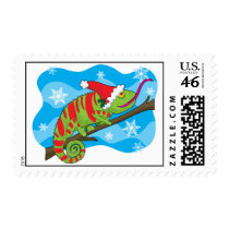 Christmas Chameleon postage