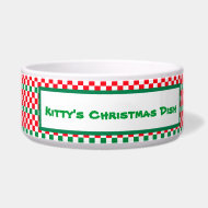 Christmas Checked Patterns petbowl