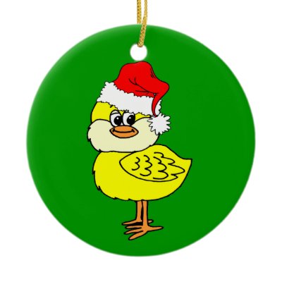 Christmas chick christmas tree ornament