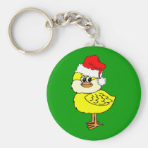 Christmas chick keychains