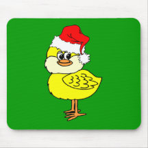 Christmas chick mouse pads