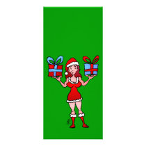 Christmas Chick rack cards