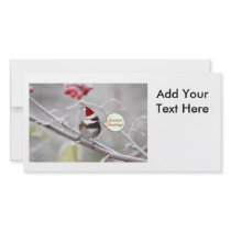 Christmas Chickadee Personalized Photo Card