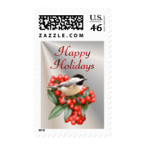 Christmas Chickadee postage